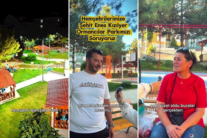 Hemşehrilerimize Şehit Enes Kızılyer Ormancılar Parkımızı Sorduk
