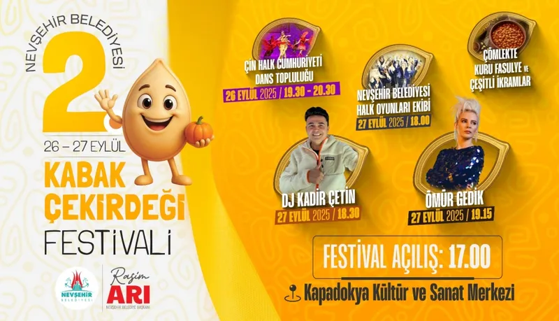 Nevşehir Belediyesi Geleneksel Kabak Çekirdeği Festivali Başlıyor