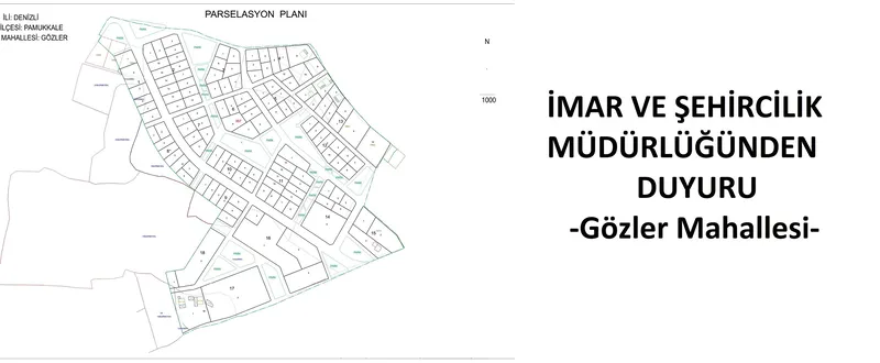 İMAR MÜDÜRLÜĞÜNDEN DUYURU (Gözler)