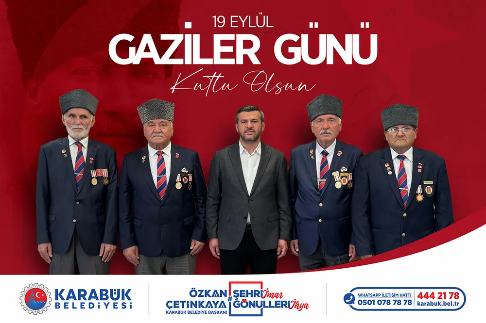 Belediye Başkanı Özkan Çetinkaya'dan 19 Eylül Gaziler Günü Mesajı